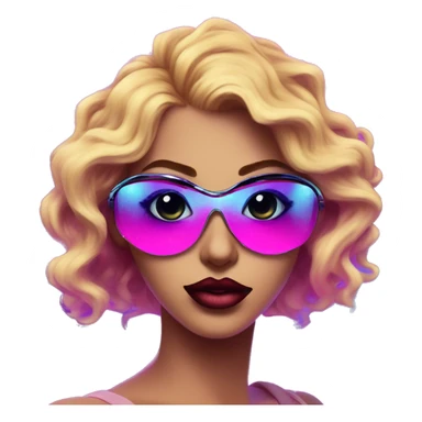 Synthwave prank in hacker style, oil paint, epic eyes, intricate lips, exquisite pose, beautiful, desirable, logical sticker