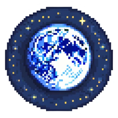 moon in the night sky sticker