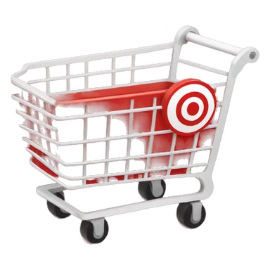Red target shopping cart sticker