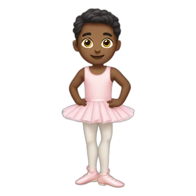 Boy with ballet shoes on  sticker