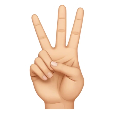 "Right hand Peace sign but with thumb extended out sticker