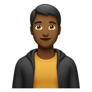 personne noir avec du poulet sticker