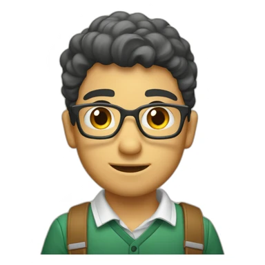 estudiante guapo e inteligente sticker