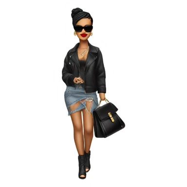 Rihanna holding a handbag sticker