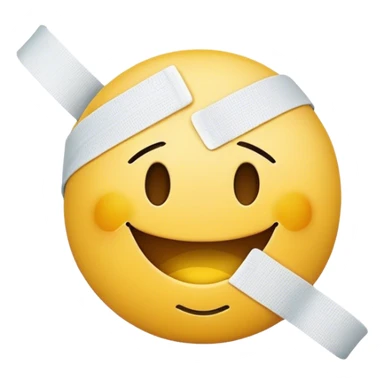 Injured smiley face sticker
