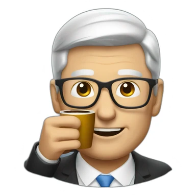 Tim Cook with coffee sticker