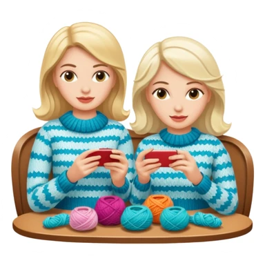 white ladies knitting on a cruise ship sticker
