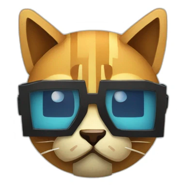 minecraft cat with thug sunglasses sticker
