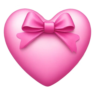 Pink heart with pink bow sticker