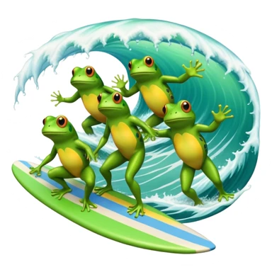 Gay frogs surfing together sticker