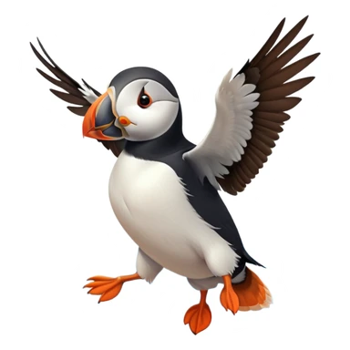 puffin flapping  sticker