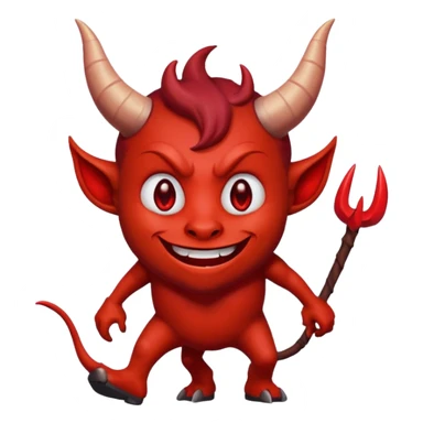 I need a devil walking the edge emoji sticker