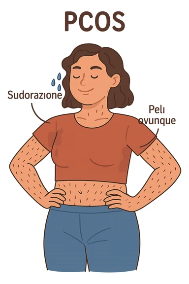 dONNA CON PCOS CON SUDORAZIONE E PELI OVUNQUE sticker