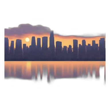 breathtaking-city-sunset sticker