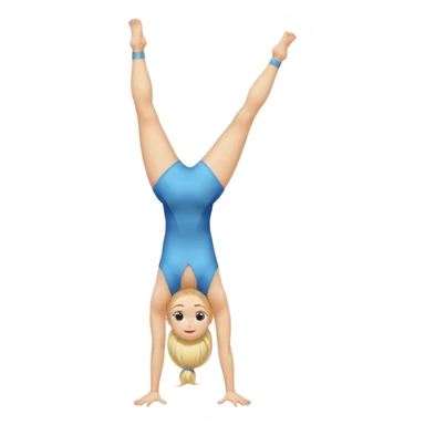 blonde gymnast girl doing a handstand sticker