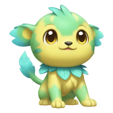 Cute cool shiny colorful animal hybrid Fakemon full body sticker