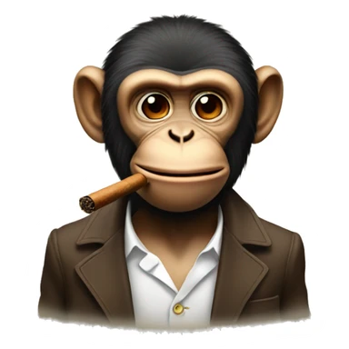 Monkey with cigar sticker