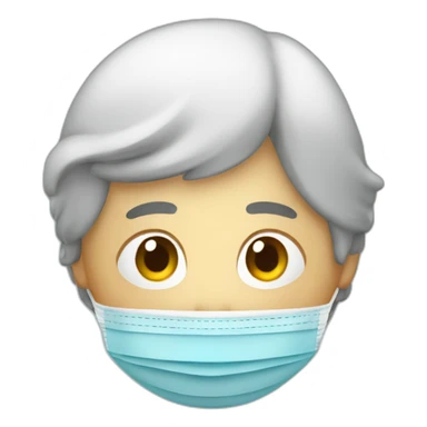 Person sick with covid sticker