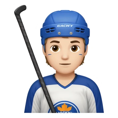 a hockey player sticker