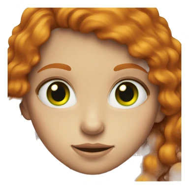 Ginger girl with green eyes sticker