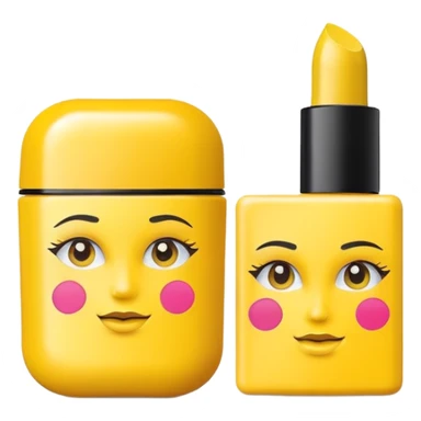 yellow makeup packaging sticker