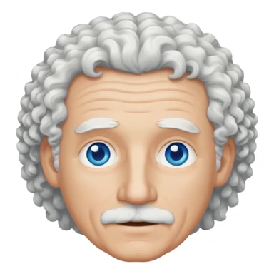 Old white man with curly white hair sticker