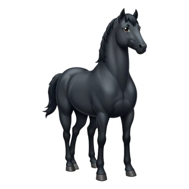 black stallion standing pose sticker