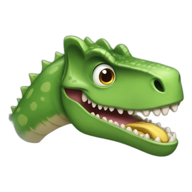 Cara dinosaurio reir dientes sticker