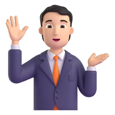 person saying noted, expressive, clear gesture sticker