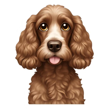 brown cocker spaniel poodle  sticker