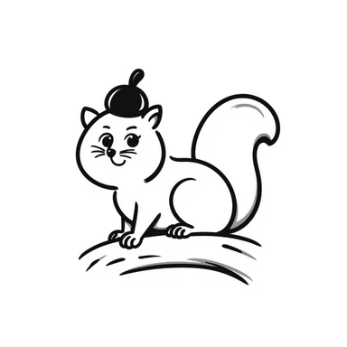 Squirrel sticker