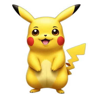 Pikachu en colère avec une grosse balafre sticker