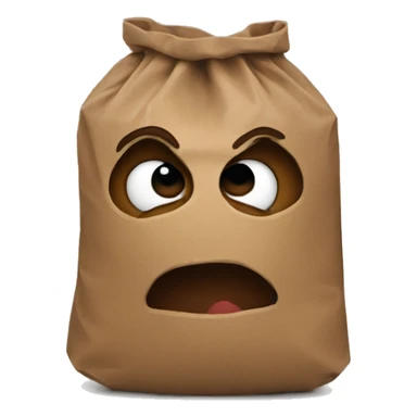 Spiderman with a brown bag over his face sticker