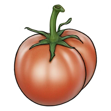 handwritten tomato sticker