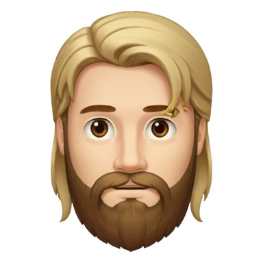 refree long hair and a beard but no moustache  sticker