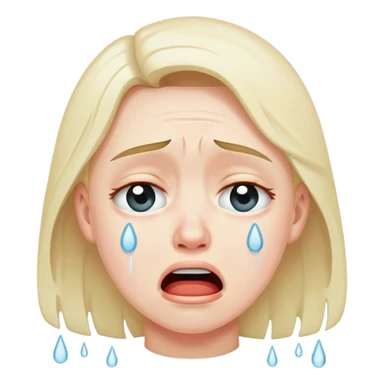 Sad Crying hysterically sticker