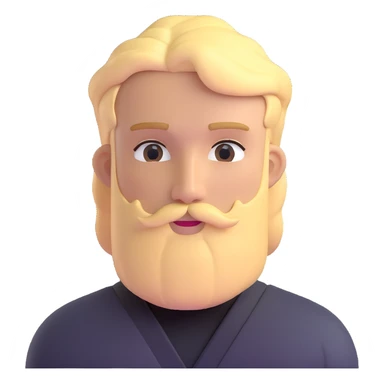 young man with blonde hair and neat medium beard sticker