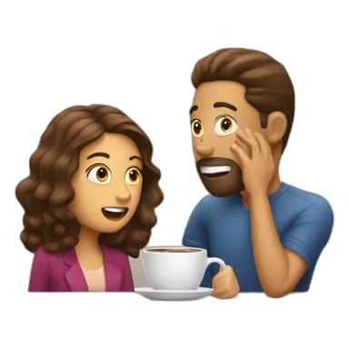 gossip and coffee time sticker