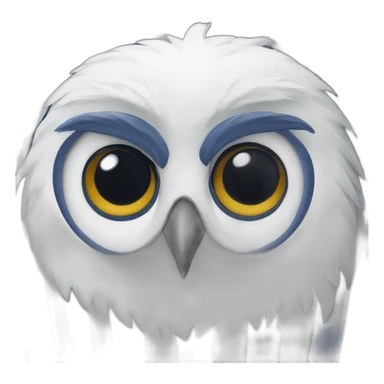 White Owl wearing dark blue and white striped shirt sticker