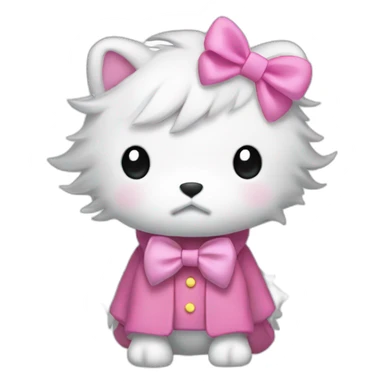 cute cat with pink bow sticker
