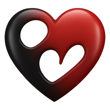 heart-symbol-deep-red-and-black-colour sticker