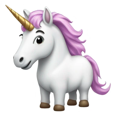 unicorn taking a poop sticker