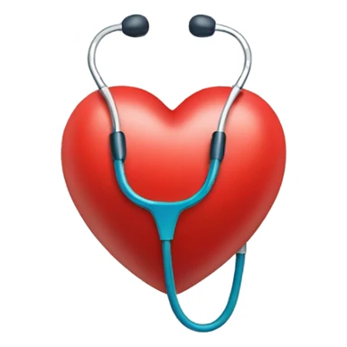 heart with a stethoscope wrapped around it sticker