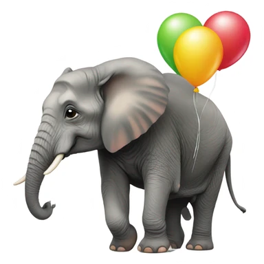 Elephant holdin a sticker