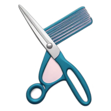 scissors and comb sticker
