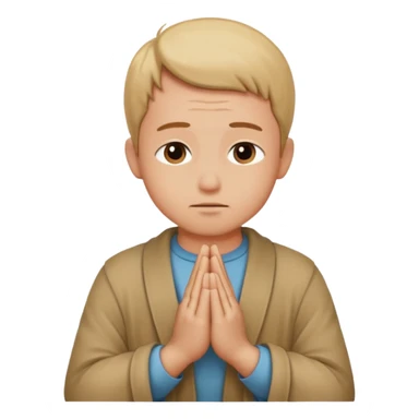 a man praying sticker