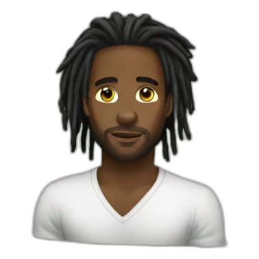 Black man dreadlock bedroom sticker