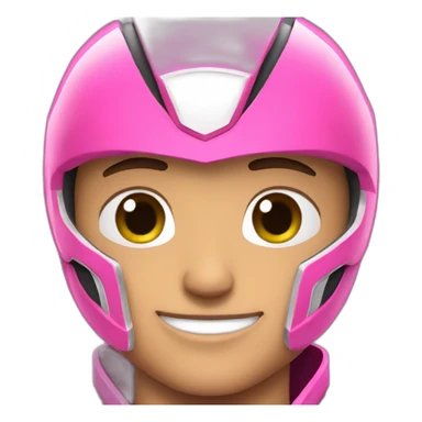 pink power ranger guy sticker