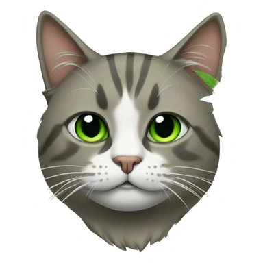 cat with weed sticker