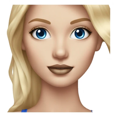 Realistic victoria secret model blonde blue eyes  sticker